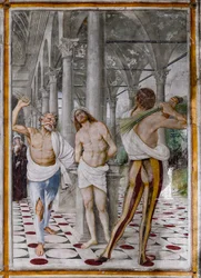 Detail van "De Geseling van Christus", uit "Het leven en de Passie van Christus"