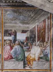 Detail van "Het Laatste Avondmaal", uit "Het leven en de Passie van Christus"