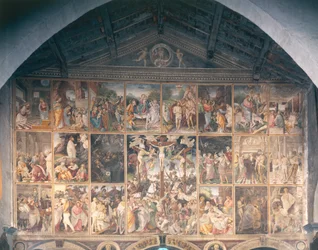 Leven en Passie van Christus, fresco door Gaudenzio Ferrari, 1513