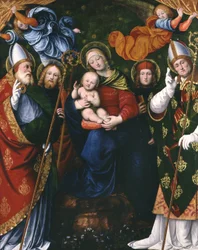 Madonna, Kind en Heiligen, 1516