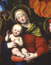 Madonna en kind, detail, 1516