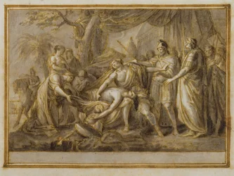 Achilles treurt om de dood van Patroclus, 1760-63