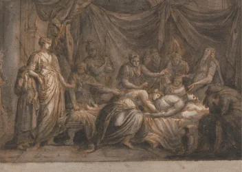 Andromache rouwt om de dood van Hector