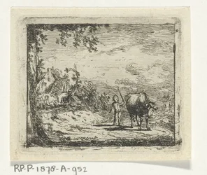 Landschap met putto en koe