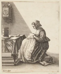 Een vrouw die plooit