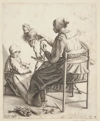 Een vrouw die spint