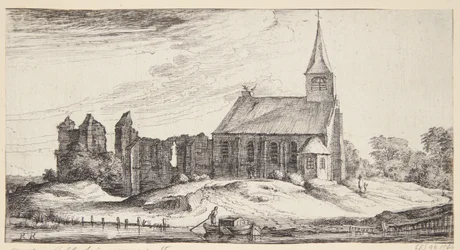 Uitzicht op de kerk in Sloten