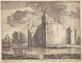 Uitzicht bij een Kasteel nabij Maarssen