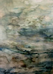 Mistig abstract landschap