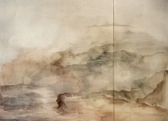 Mistig berglandschap