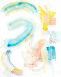 Zachte, abstracte penseelstreken