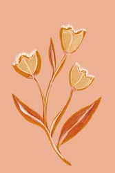 Zachte perzikbloemen