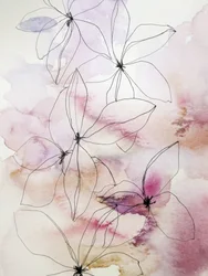 Zachte aquarelbloemen