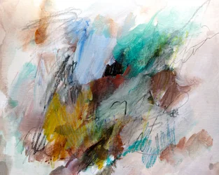 Levendige abstracte penseelstreken