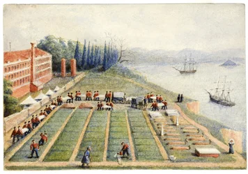 Het kerkhof bij het Algemeen Ziekenhuis, Scutari, april 1855