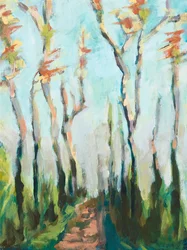 Herfst beukenhout, 2018 (acryl op board)