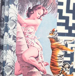 Klimmend meisje met tijger, 2016 (collage)