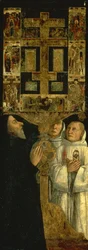 Kardinaal Bessarion met de reliekschrijn van Bessarion, ca.1472-3 (tempera op hout)