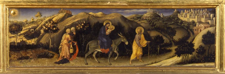 Vlucht naar Egypte (Predella van de Aanbidding der Wijzen, Pala Strozzi)