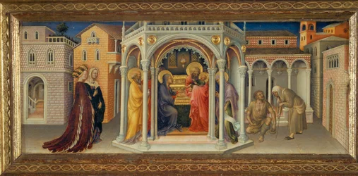 Presentatie in de Tempel, paneel van een predella voor een altaar in de Strozzi-kapel, Santa Trinita, Florence
