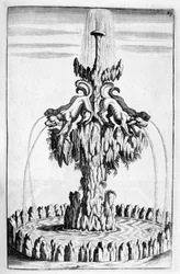 Fontein met hondontwerp, 1664