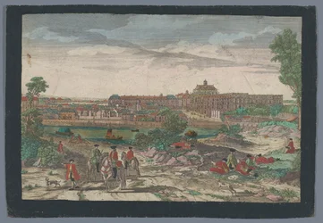 Gezicht op de stad en het Paleis van Versailles