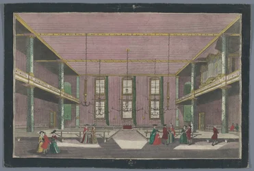 Gezicht op het interieur van de Kerk van de Broedergemeente te Zeist