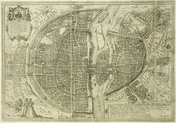 Stadsplan van Parijs, 1572