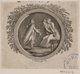 Titelvignet voor S. Richardson: "Miss Clarissa Harlowes Historie", deel vijf