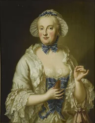 Frans: Marie-Anne-Sophie de Saxe, princesse électrice de Bavière (1728-1797) Portret van Maria Anna Sophia van Saksen, keurvorstin van Beieren (1728-1797)