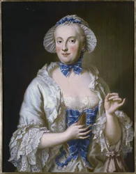 Frans: Marie-Anne-Sophie de Saxe, princesse électrice de Bavière (1728-1797) Portret van Maria Anna Sophia van Saksen, keurvorstin van Beieren (1728-1797)