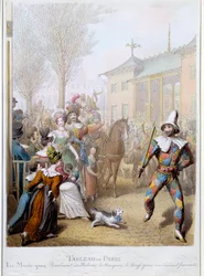 Le Mardi Gras op de Boulevard des Italians in Parijs
