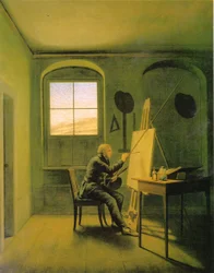 Caspar David Friedrich in de studio