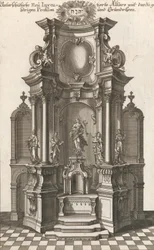 Ontwerp voor een monumentaal altaar, plaat c uit 