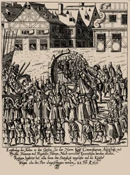 De Fettmilch-opstand. Herintroductie van de Joden in Frankfurt op 28 februari 1616, ca. 1616-1617