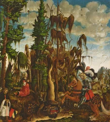 St. George redt de prinses van de draak, 1520
