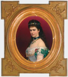 Portret van Elisabeth van Beieren met diadeem, voor 1885