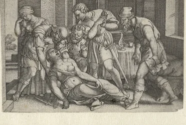 Collatinus en Brutus bij de stervende Lucretia