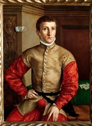 Portret van een jonge man van 18 jaar, ca. 1544