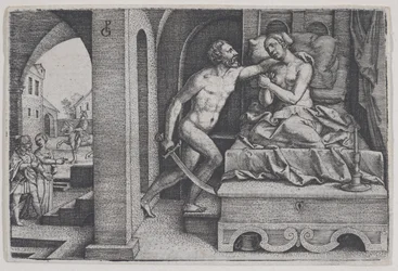 Tarquinius verkracht Lucretia, uit Scènes uit de Romeinse geschiedenis