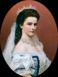Portret van keizerin Elisabeth van Oostenrijk (Sissi) (1837 - 1898)