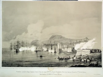 De slag bij Sinop op 30 november 1853