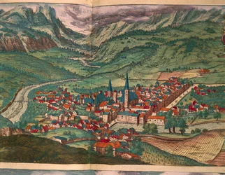 Stad Bressanone, uit Civitates Orbis Terrarum