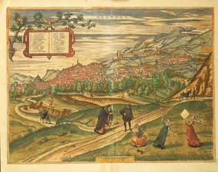 Kaart van Granada uit Civitates Orbis Terrarum door Georg Braun