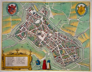 Kaart van de stad Lille uit 