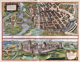 Poznan en Krosno, Polen (ets)
