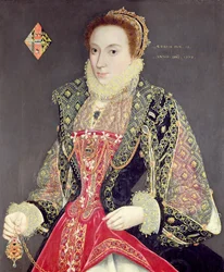 Mary Denton, geboren Martyn, 15 jaar oud in 1573 (olieverf op paneel)