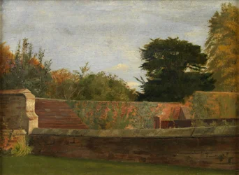 De ommuurde tuin (olieverf op paneel)