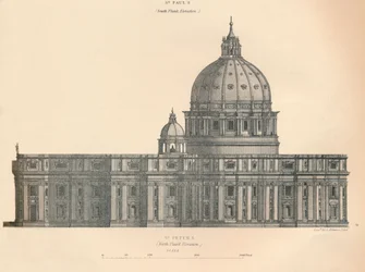 St. Peters - noordelijke flank elevatie, 1889