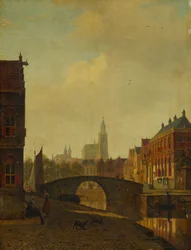 Denkbeeldig uitzicht op Arnhem, late 1830s